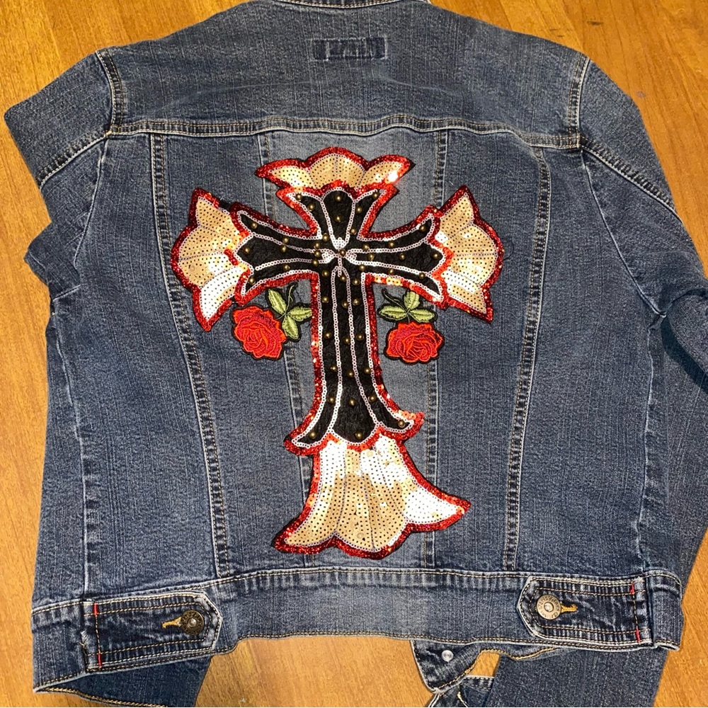 Paris Blues Denim Jacket with Embellishments